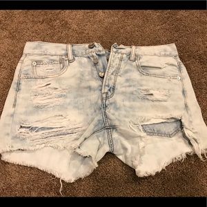 American Eagle Hi Rise Midi Shorts